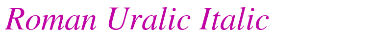 Roman Uralic Italic